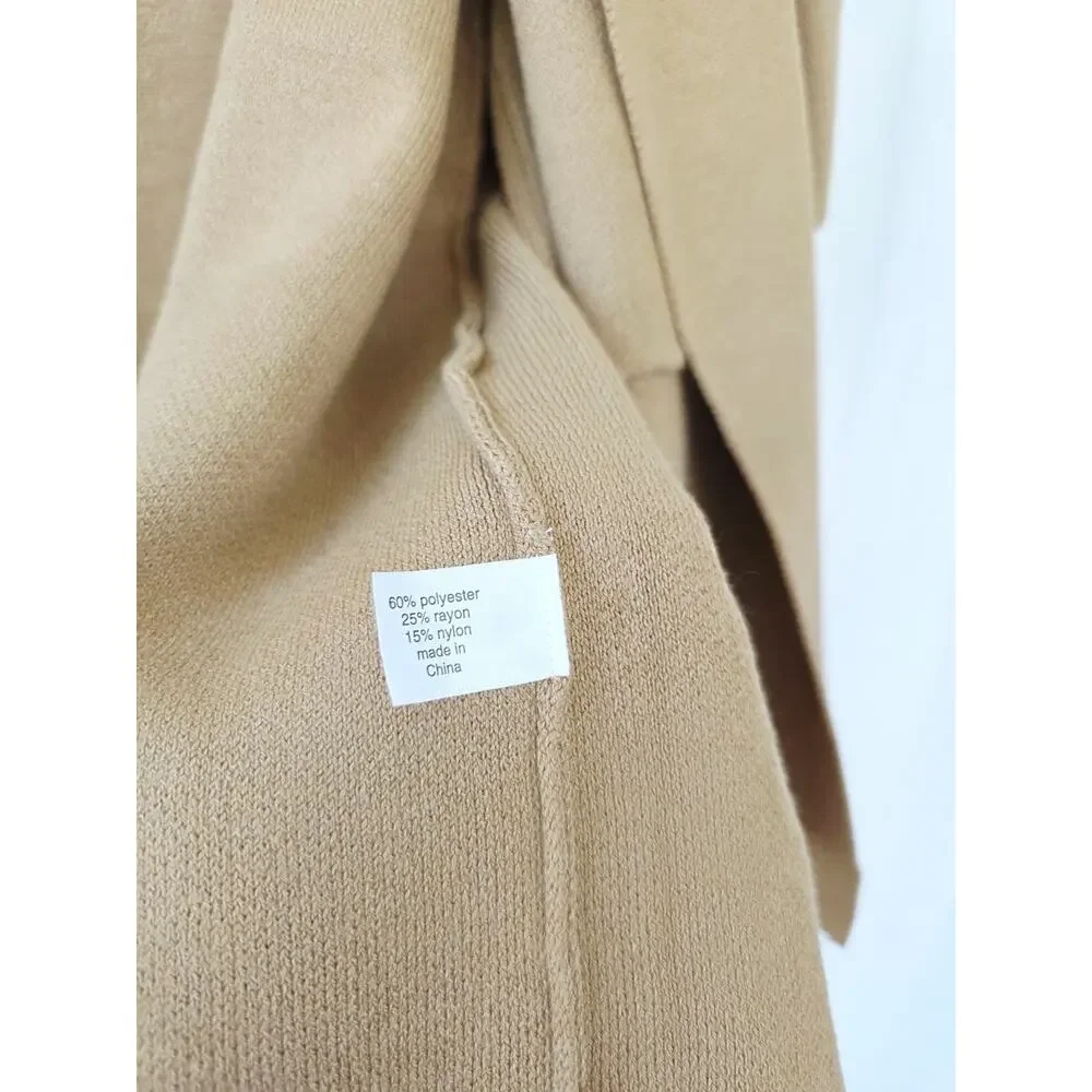 Lane Bryant Open-Front Coatigan Tan Brown‎ Knit Duster Womens Plus Size 18/20
